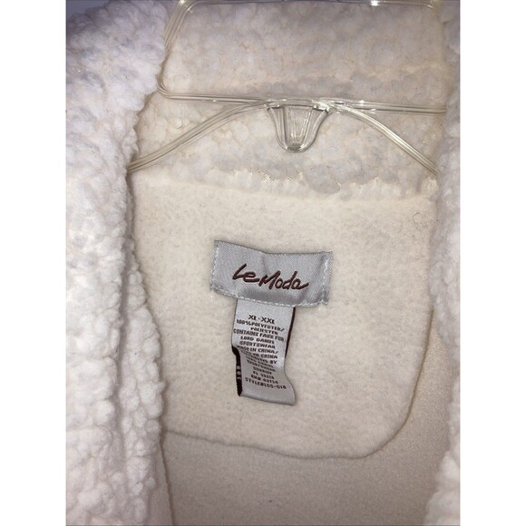 LeMode Vest Sleeveless Open Front Ivory Cream XXL - Picture 4 of 4